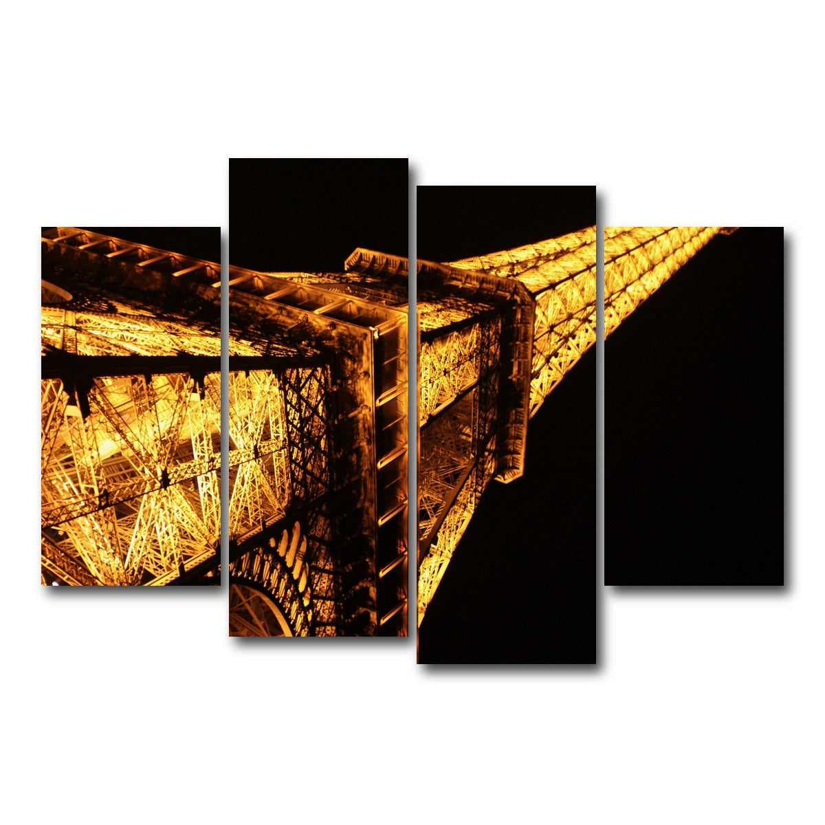AUTO-MOCKUP WHITE | Eiffel Tower | 4 Piece | Gallery Wrap Canvas | group=4_short