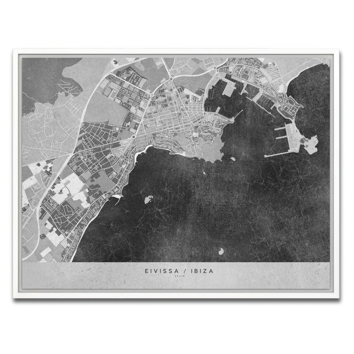 AUTO-MOCKUP WHITE | Eivissa Map 2 | 1 Piece | White Framed Canvas | group=4x3