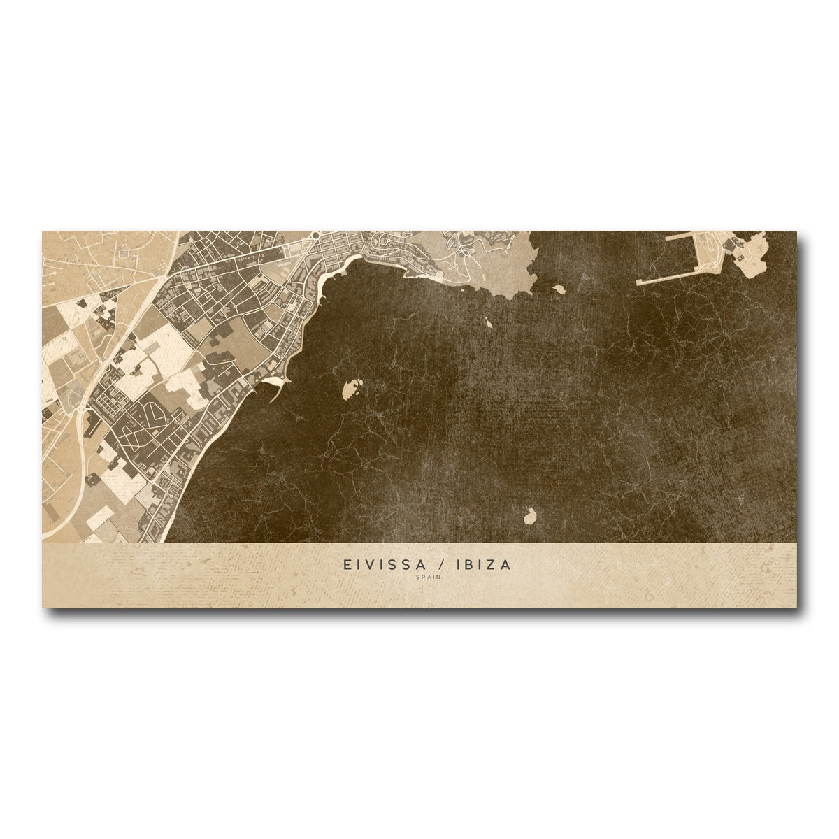 AUTO-MOCKUP WHITE | Eivissa Map | 1 Piece | Gallery Wrap Canvas | group=2x1