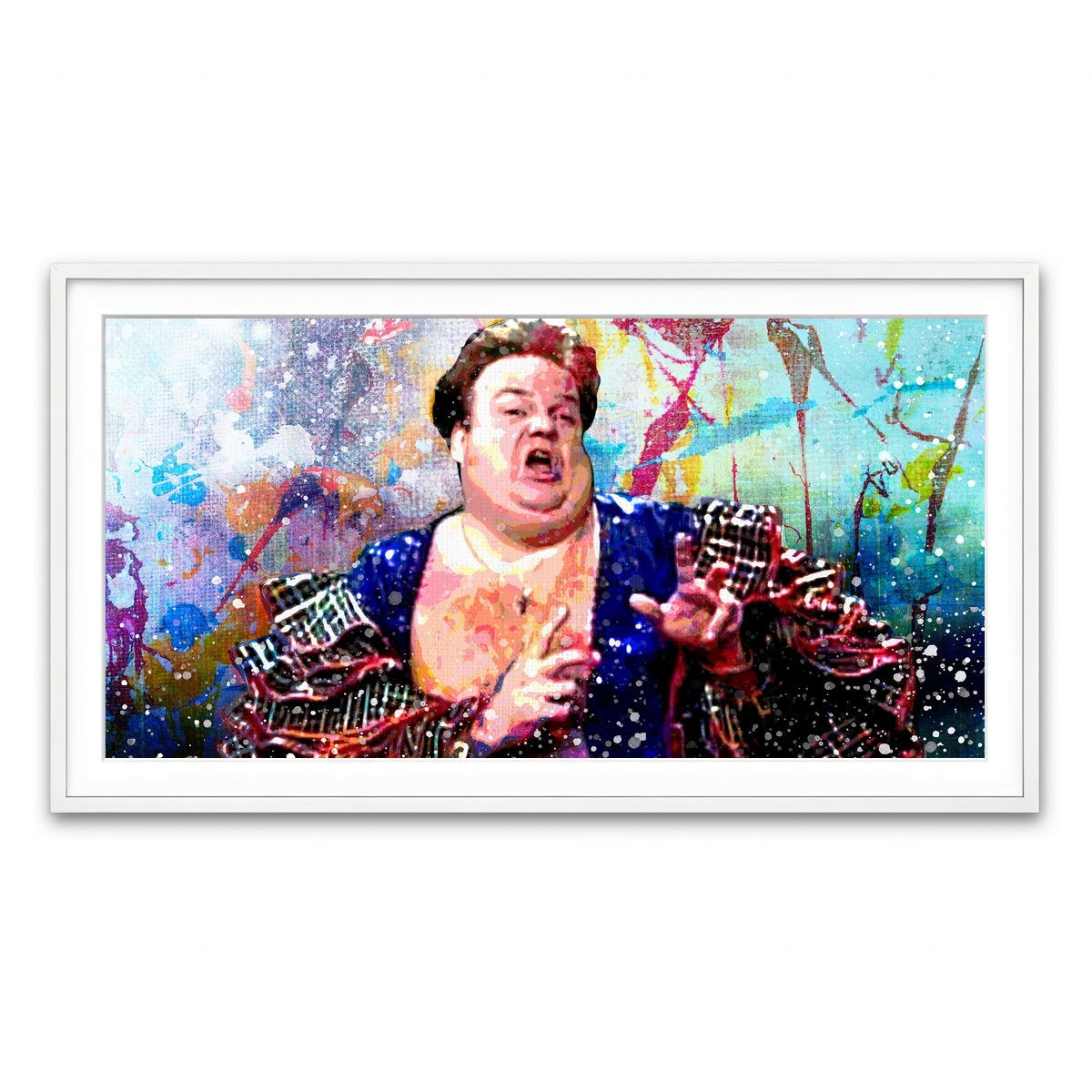 Framed Print 2x1 White