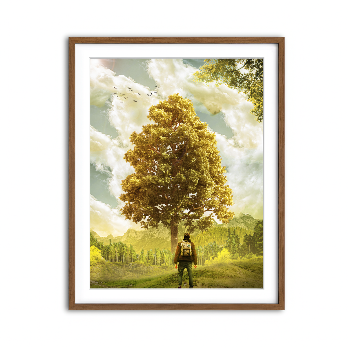 Framed Print 3x4 Walnut