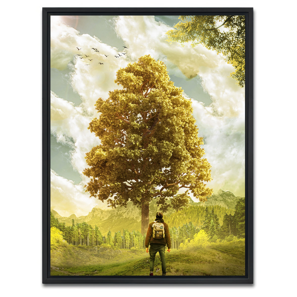 AUTO-MOCKUP WHITE | Elder Man | 1 Piece | Black Framed Canvas | group=3x4