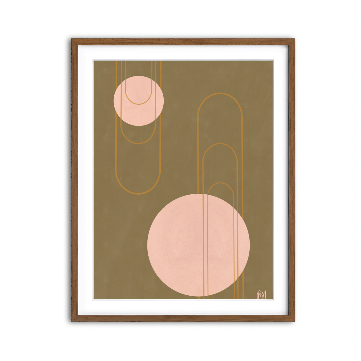 Framed Print 3x4 Walnut