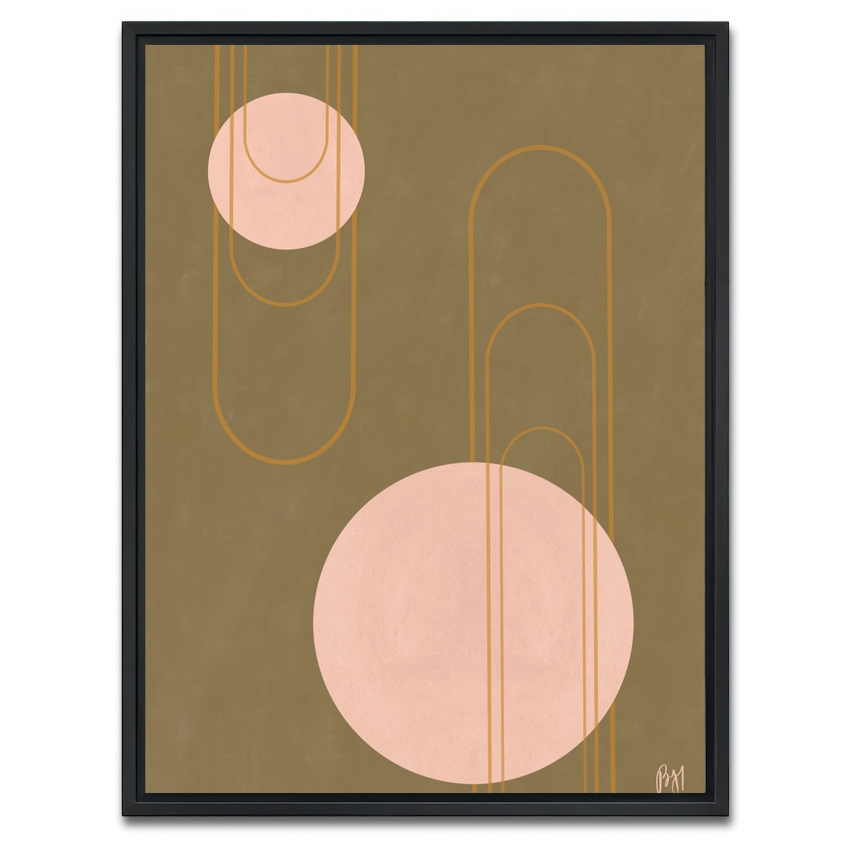 AUTO-MOCKUP WHITE | Elegance of Khaki | 1 Piece | Black Framed Canvas | group=3x4