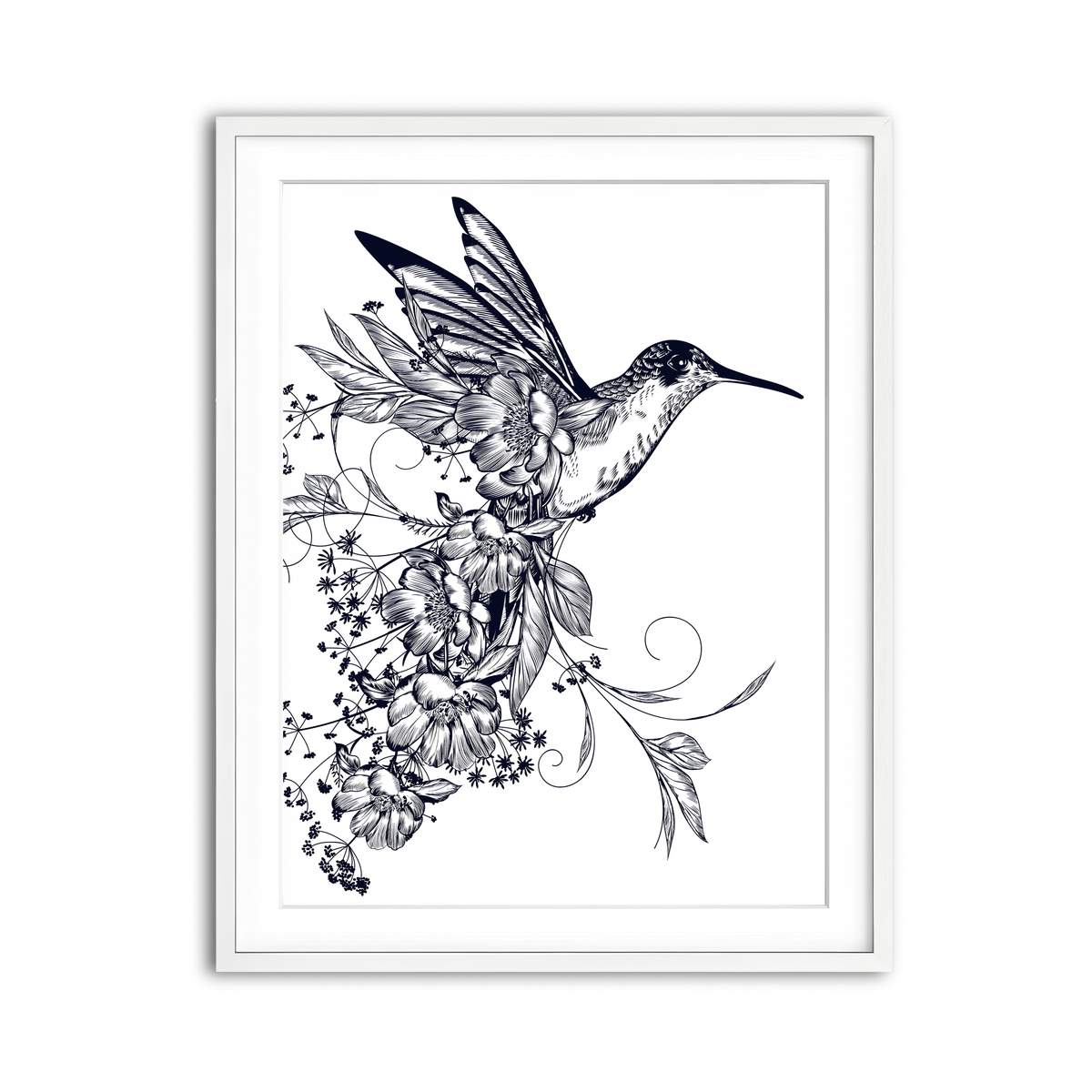 Framed Print 3x4 White