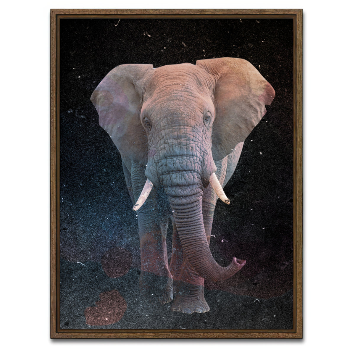 AUTO-MOCKUP WHITE | Elephant Art | 1 Piece | Walnut Framed Canvas | group=3x4