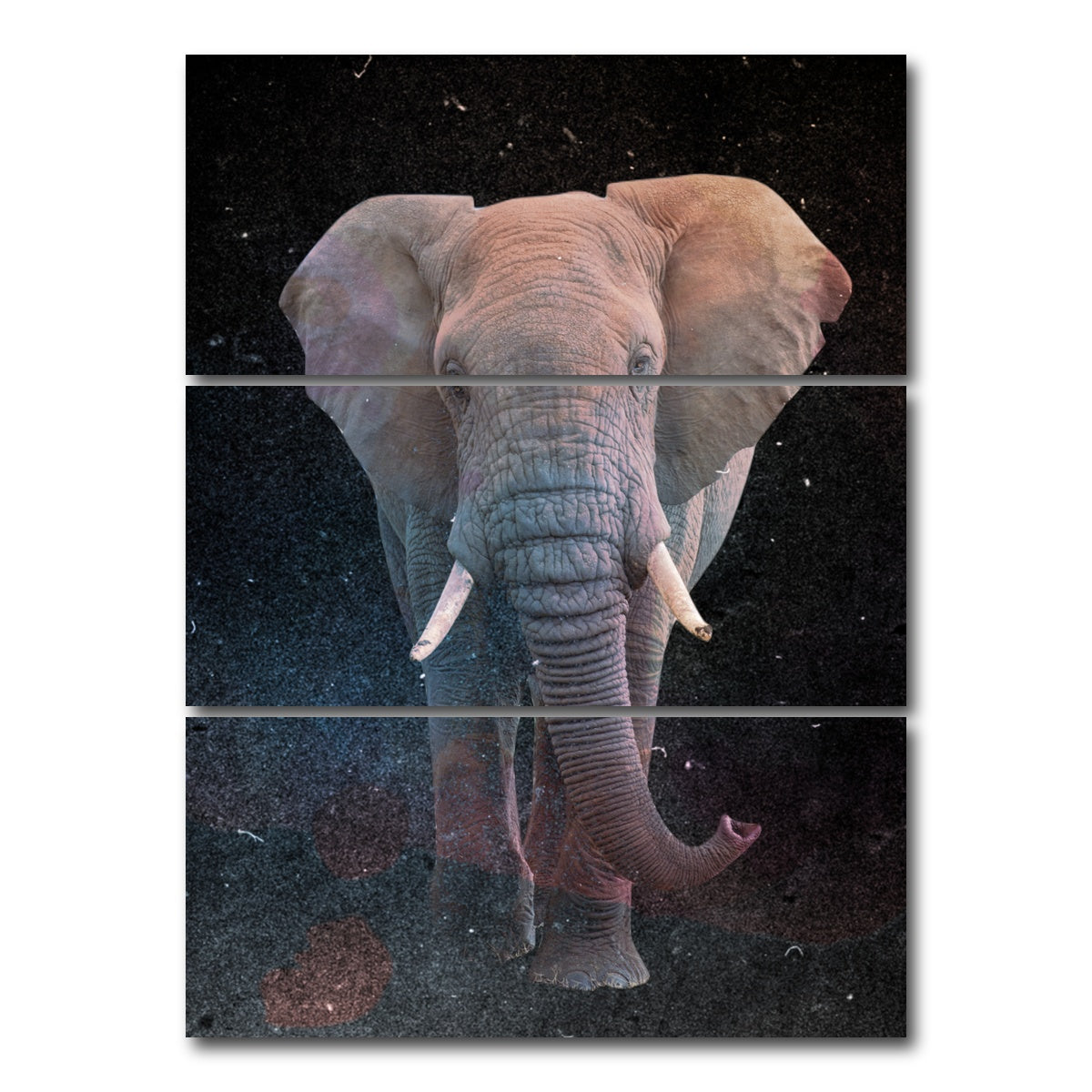 AUTO-MOCKUP WHITE | Elephant Art | 3 Piece | Gallery Wrap Canvas | group=8x18_stacked