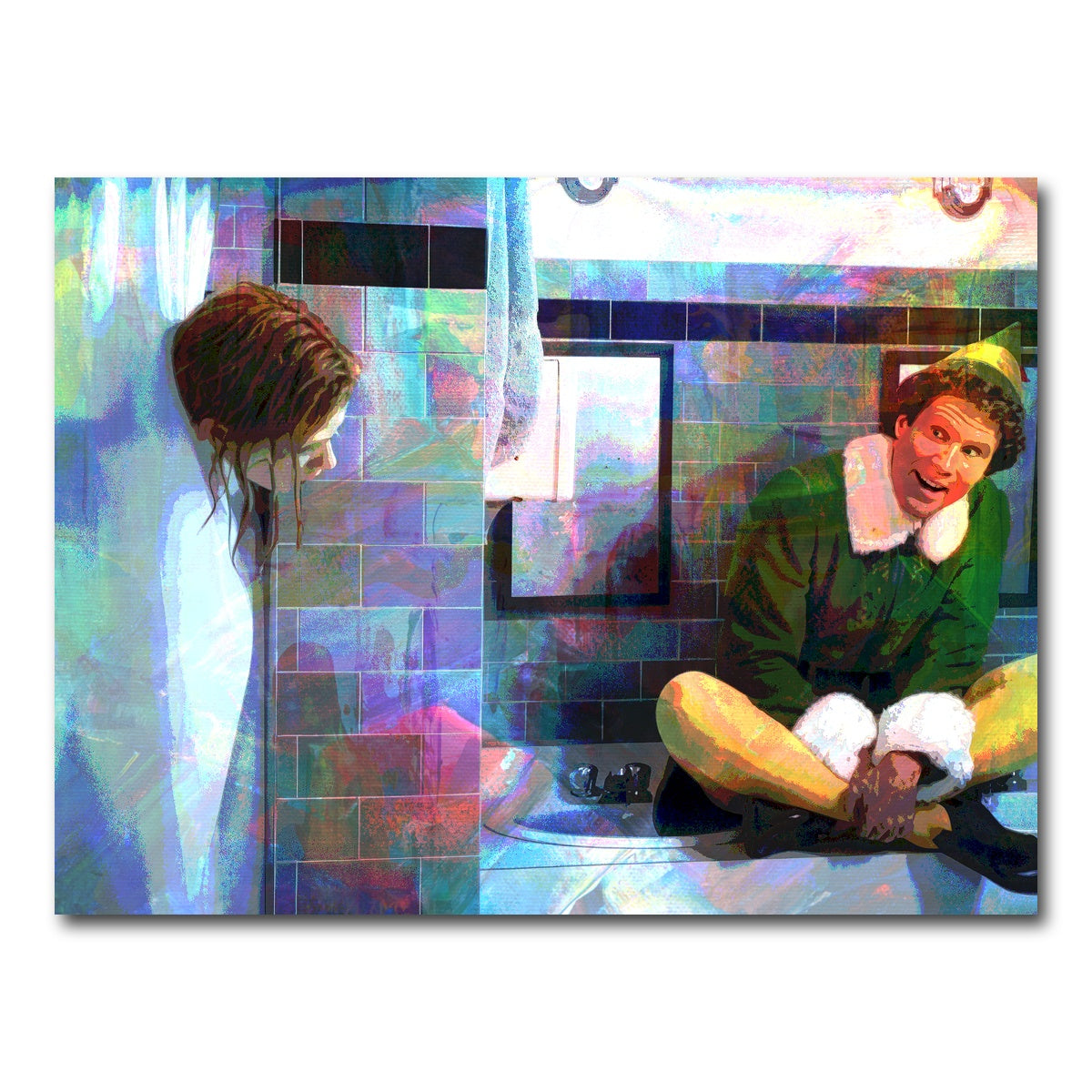 AUTO-MOCKUP WHITE | Elf - Jovie Showering | 1 Piece | Gallery Wrap Canvas | group=4x3