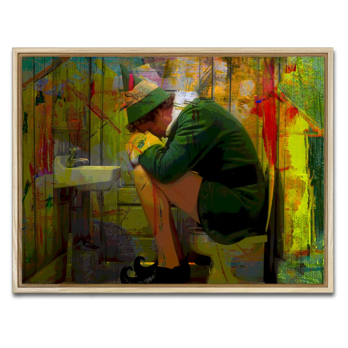 AUTO-MOCKUP WHITE | Elf Bathroom | 1 Piece | Natural Framed Canvas | group=4x3