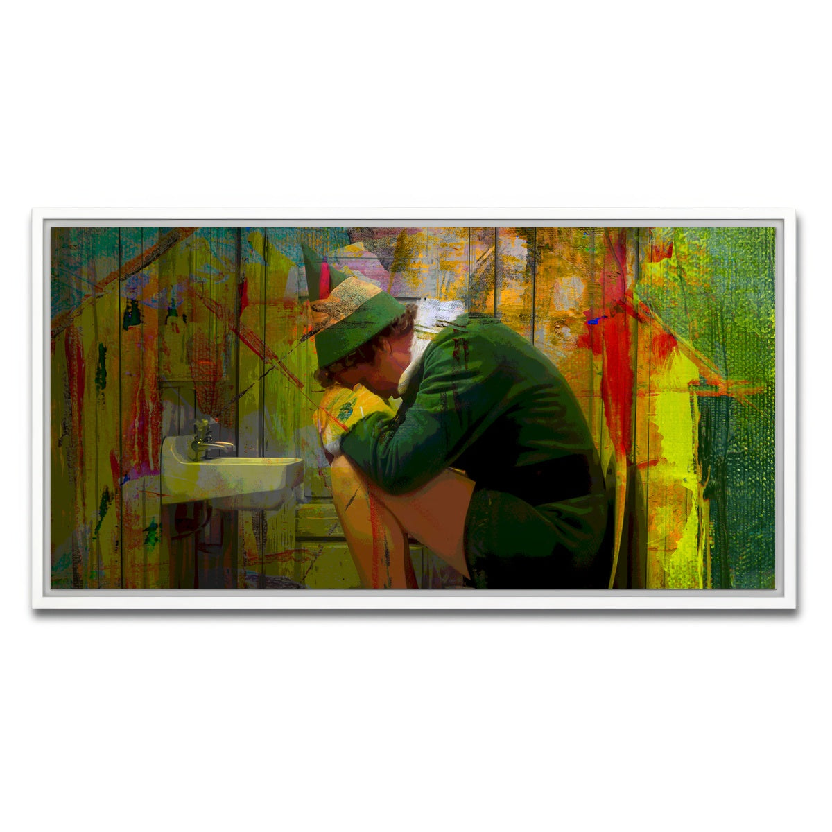 AUTO-MOCKUP WHITE | Elf Bathroom | 1 Piece | White Framed Canvas | group=2x1