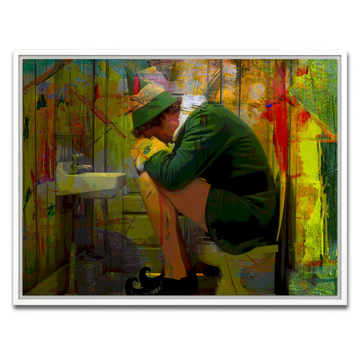 AUTO-MOCKUP WHITE | Elf Bathroom | 1 Piece | White Framed Canvas | group=4x3