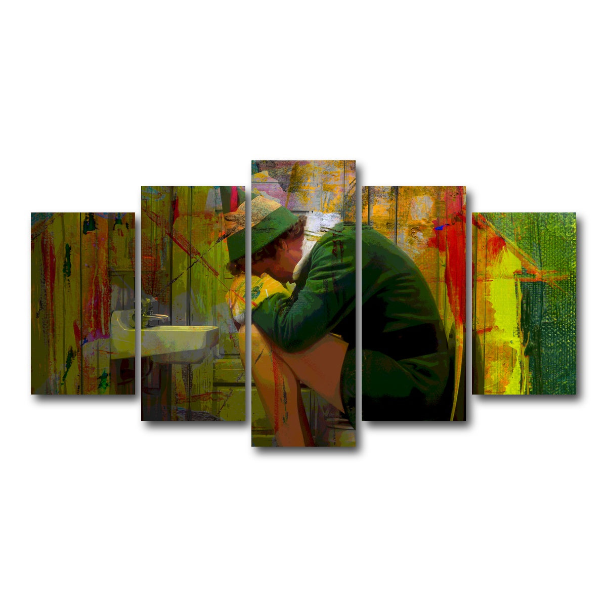 AUTO-MOCKUP WHITE | Elf Bathroom | 5 Piece | Gallery Wrap Canvas | group=5_normal