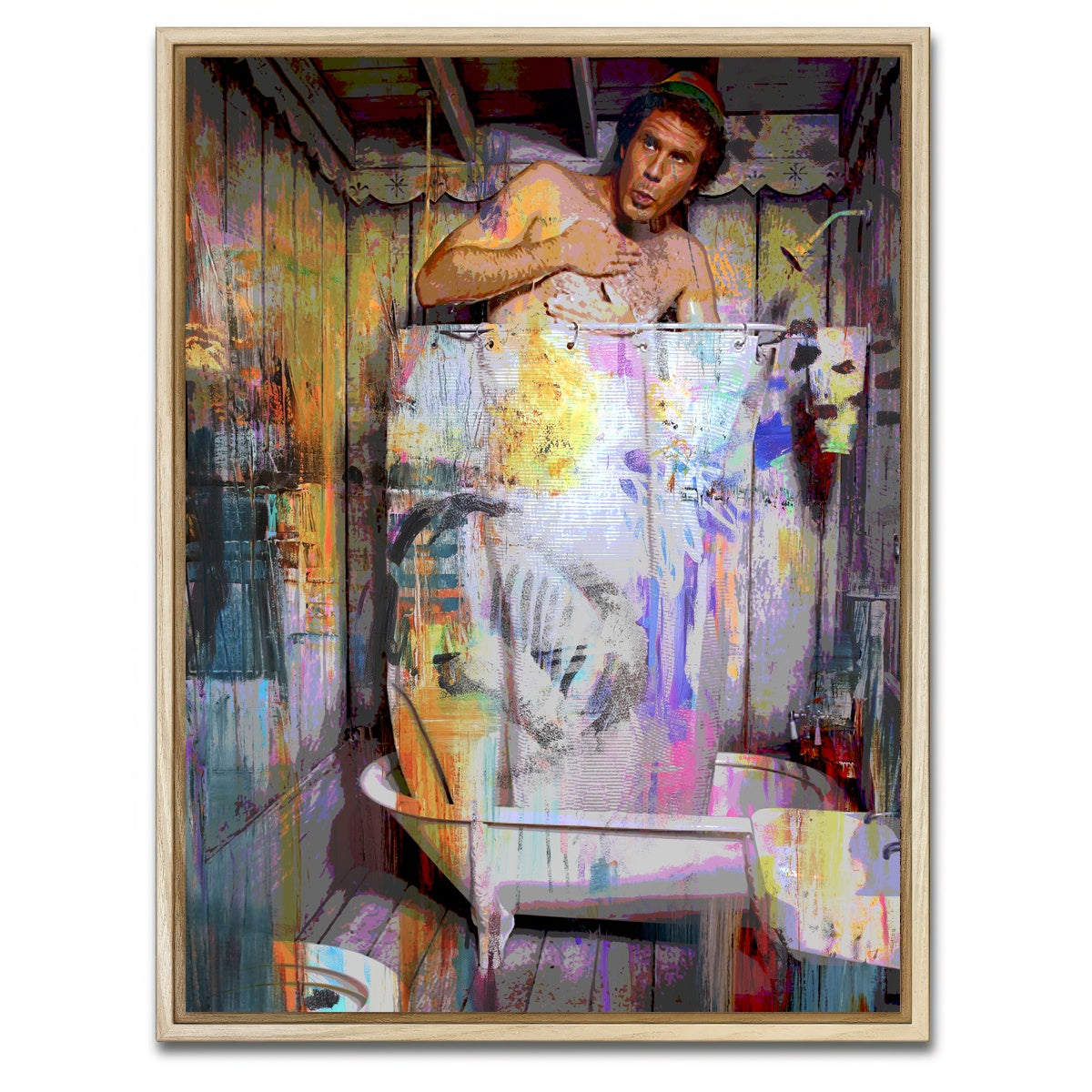 AUTO-MOCKUP WHITE | Elf Shower | 1 Piece | Natural Framed Canvas | group=3x4