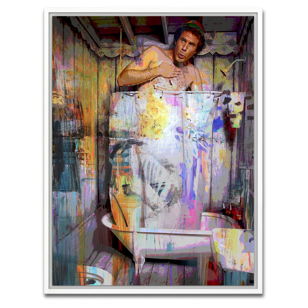 AUTO-MOCKUP WHITE | Elf Shower | 1 Piece | White Framed Canvas | group=3x4