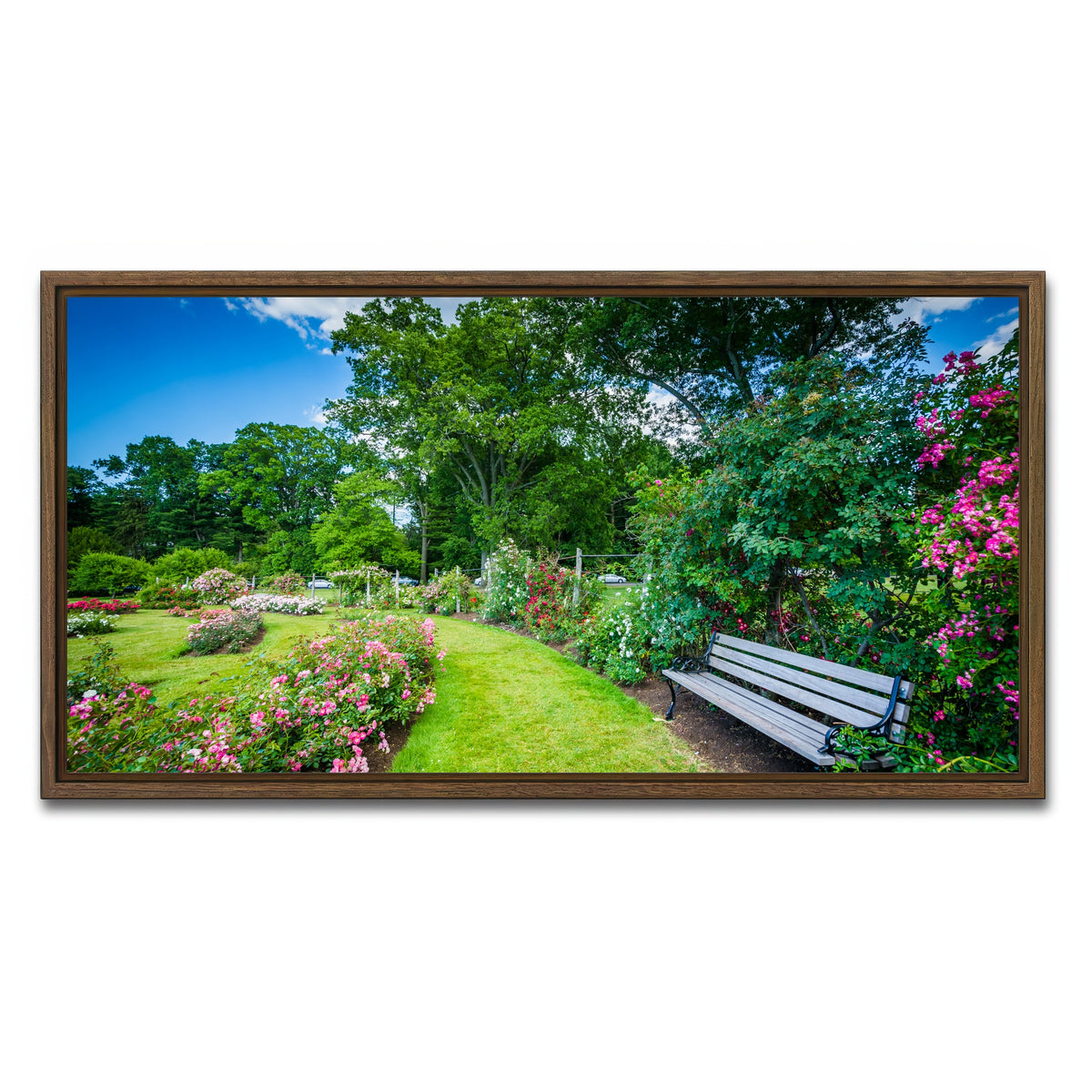 AUTO-MOCKUP WHITE | Elizabeth Park | 1 Piece | Walnut Framed Canvas | group=2x1