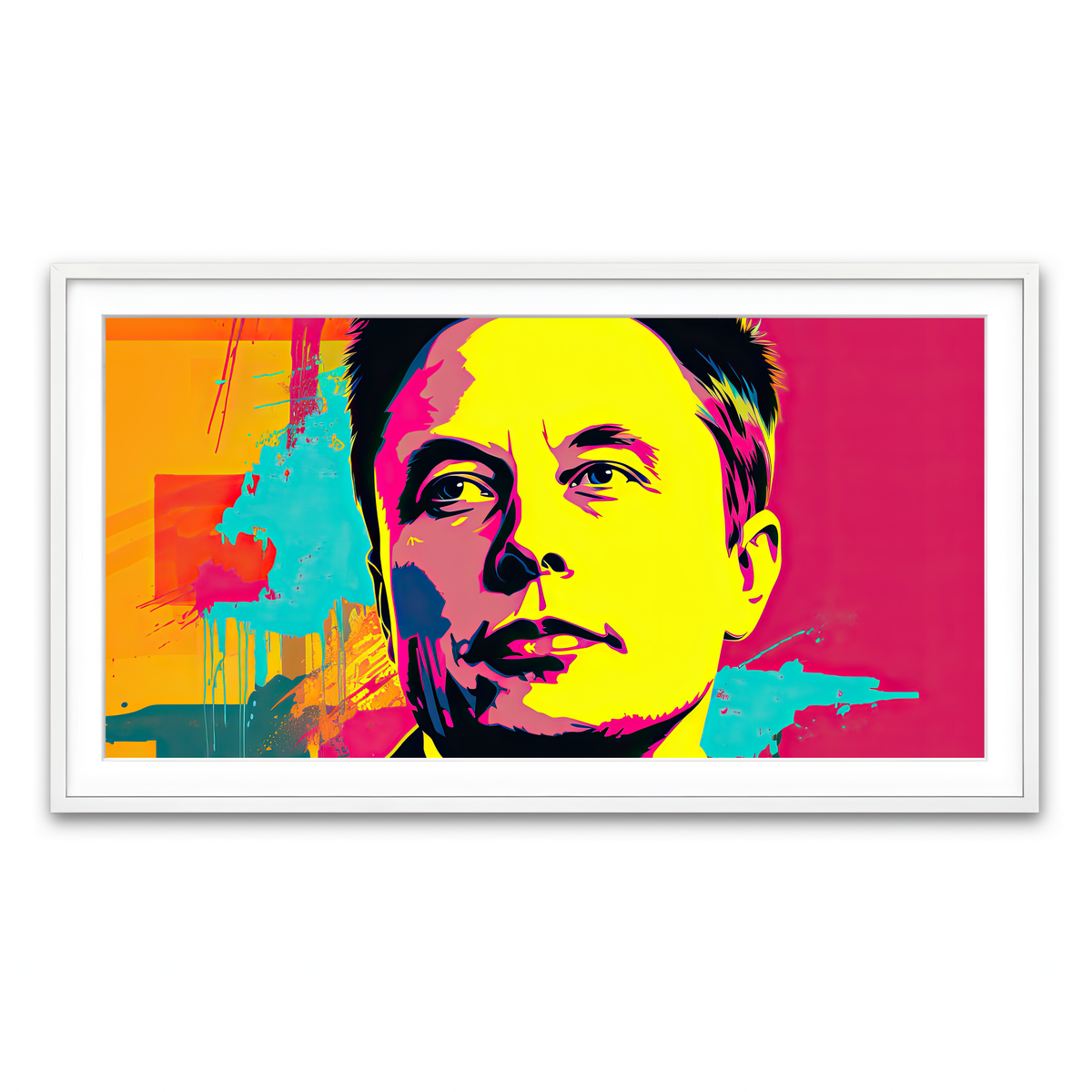 Framed Print 2x1 White