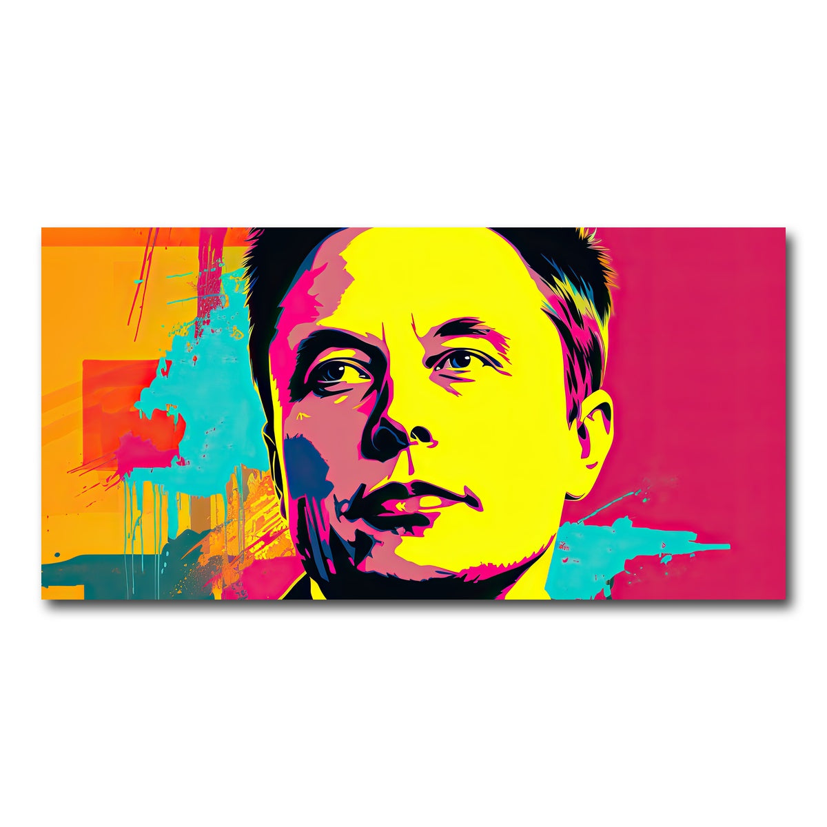 AUTO-MOCKUP WHITE | Elon - Warhol | 1 Piece | Gallery Wrap Canvas | group=2x1
