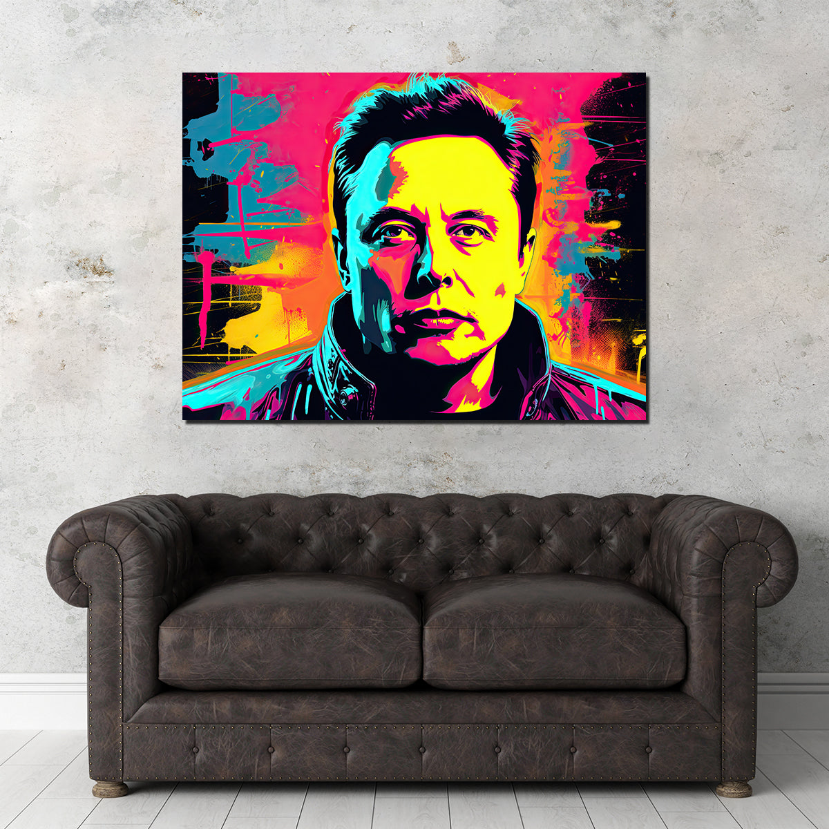 Elon Musk Warhol Style Wall Art