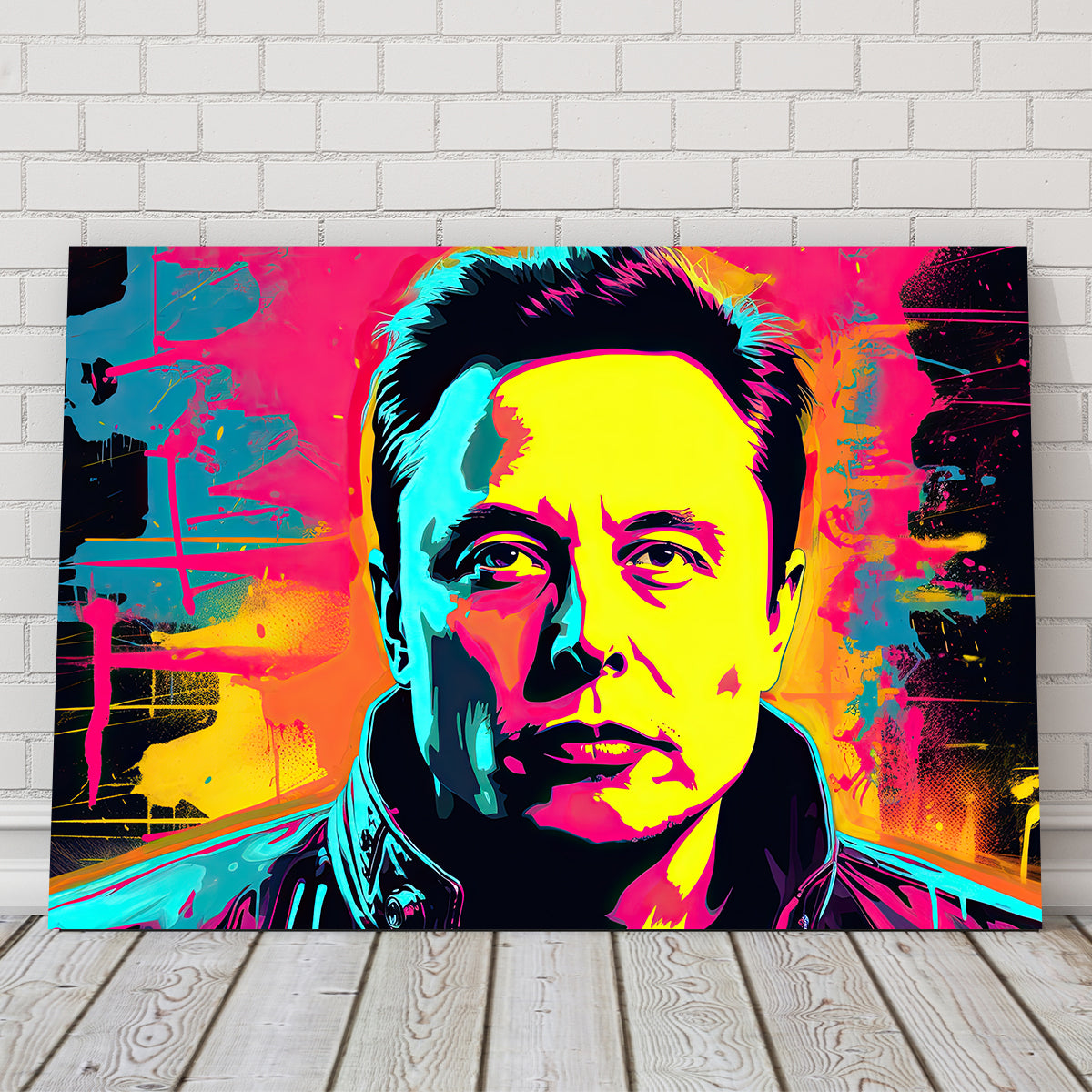 Elon Musk Warhol Style Wall Art