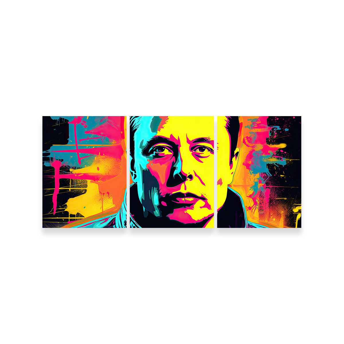 Elon Musk Warhol Style Wall Art