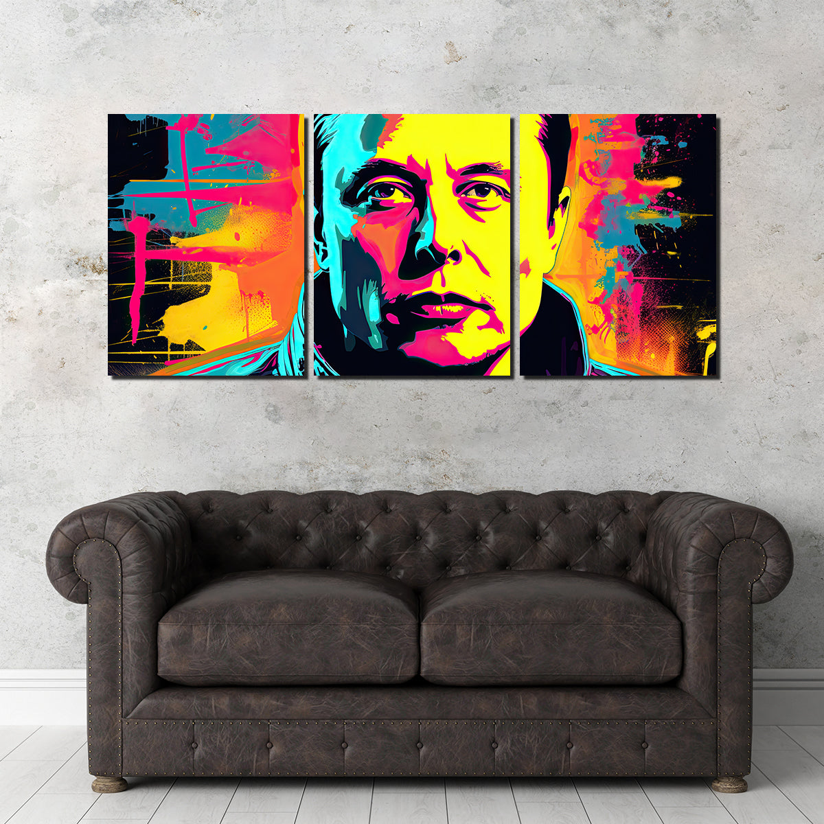 Elon Musk Warhol Style Wall Art