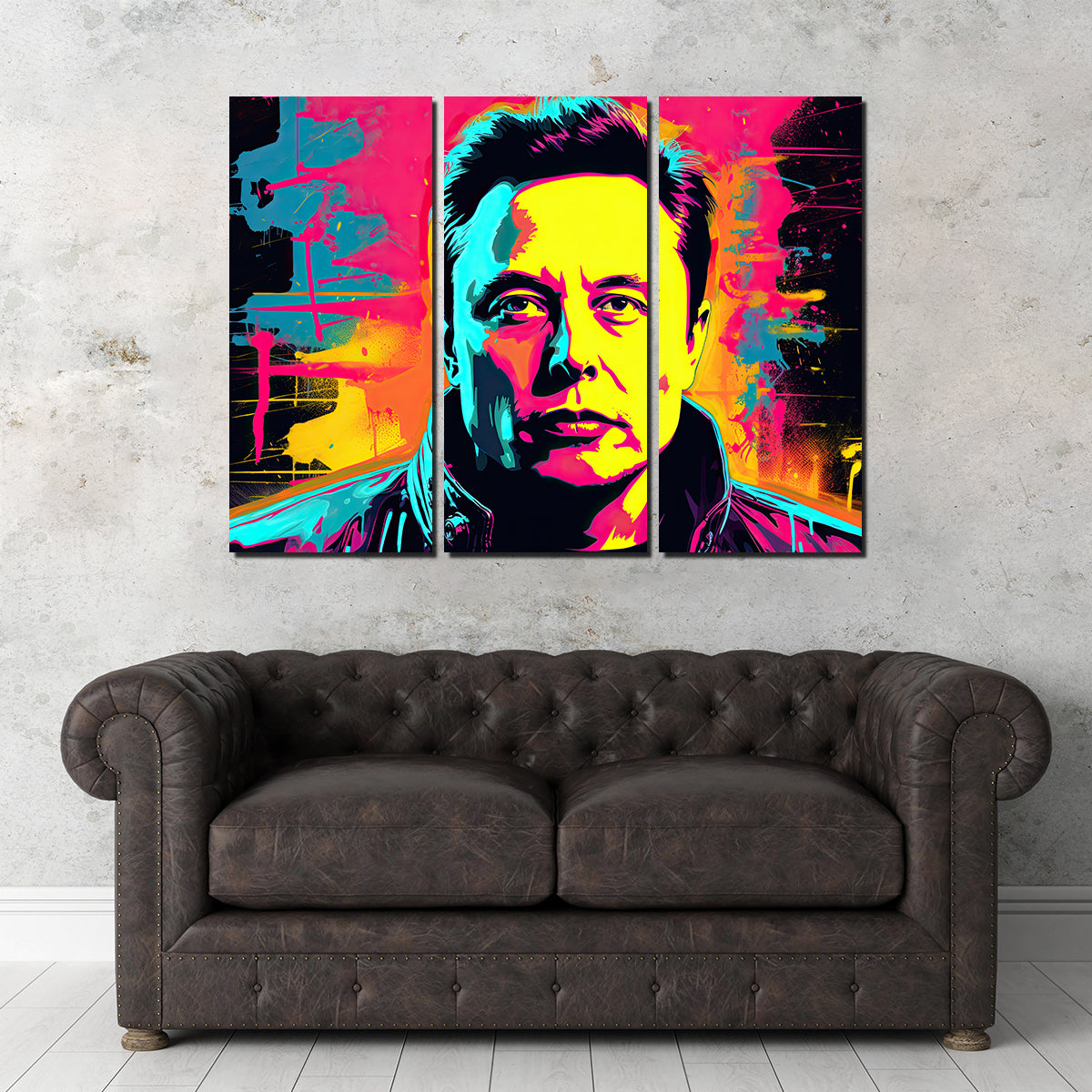 Elon Musk Warhol Style Wall Art