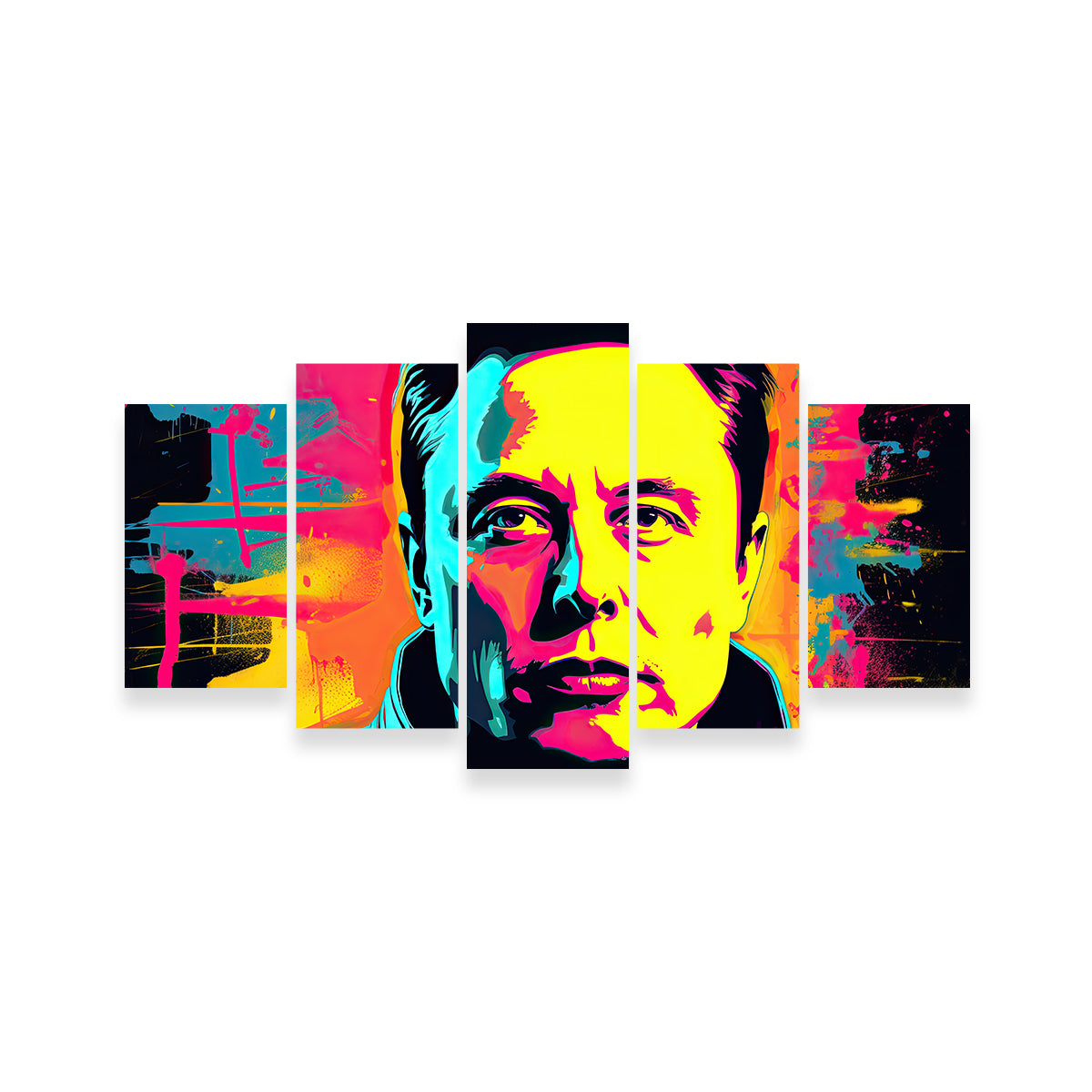 Elon Musk Warhol Style Wall Art