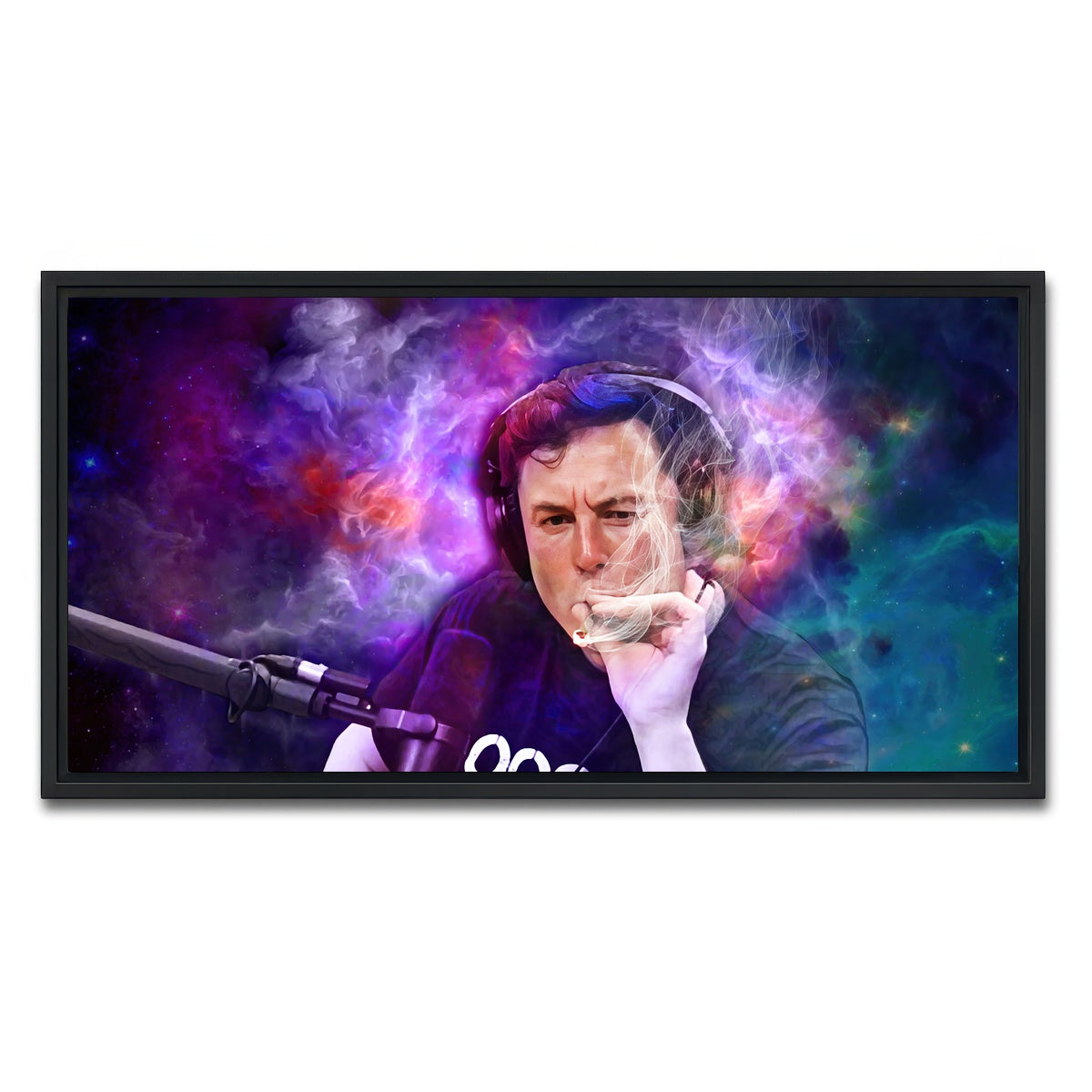 AUTO-MOCKUP WHITE | Elon Smoking | 1 Piece | Black Framed Canvas | group=2x1