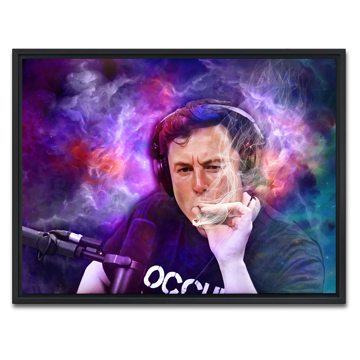 AUTO-MOCKUP WHITE | Elon Smoking | 1 Piece | Black Framed Canvas | group=4x3