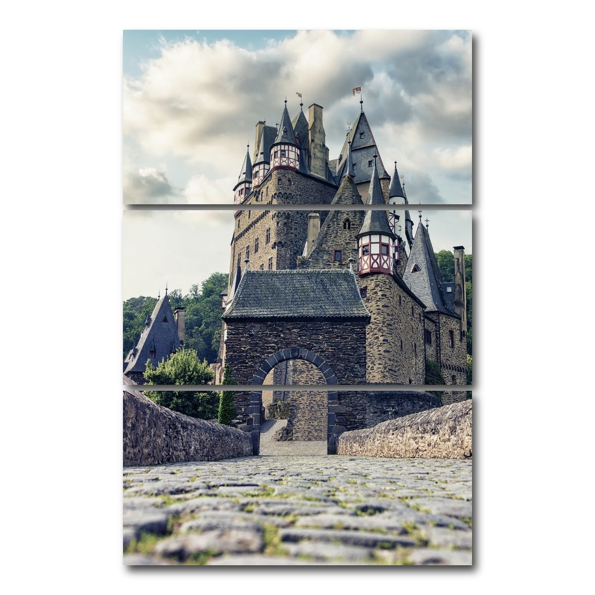 AUTO-MOCKUP WHITE | Eltz Burg | 3 Piece | Gallery Wrap Canvas | group=12x24_stacked