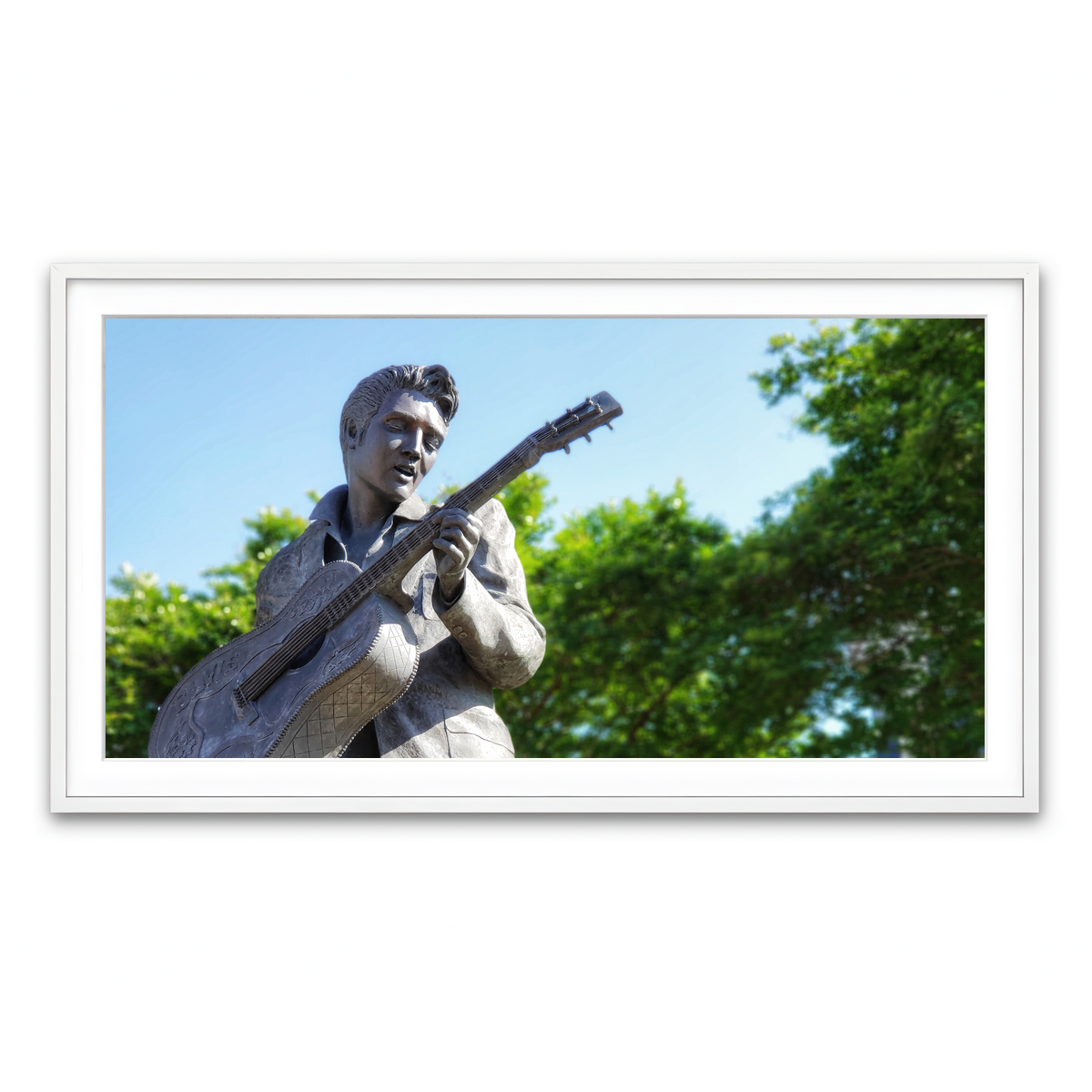 Framed Print 2x1 White