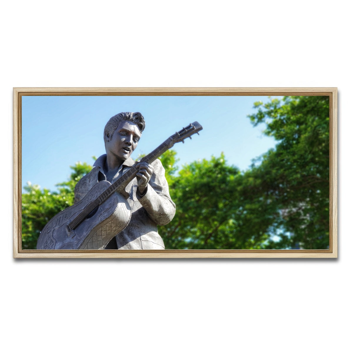 AUTO-MOCKUP WHITE | Elvis Presley Downtown Memphis | 1 Piece | Natural Framed Canvas | group=2x1