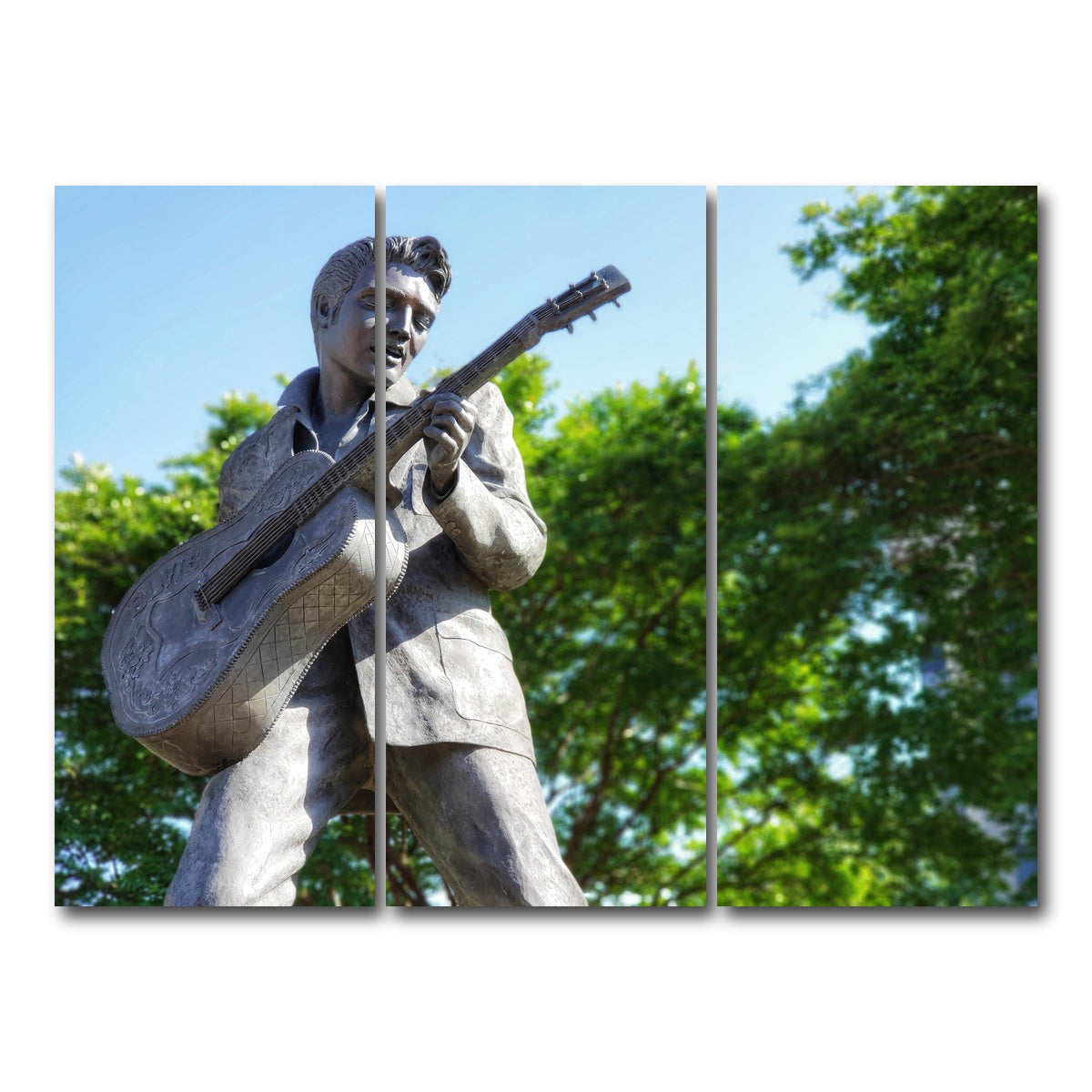 AUTO-MOCKUP WHITE | Elvis Presley Downtown Memphis | 3 Piece | Gallery Wrap Canvas | group=8x18