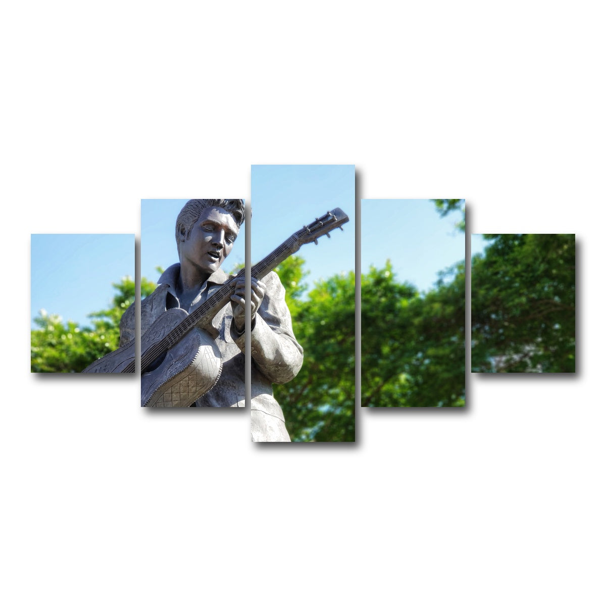 AUTO-MOCKUP WHITE | Elvis Presley Downtown Memphis | 5 Piece | Gallery Wrap Canvas | group=5_short