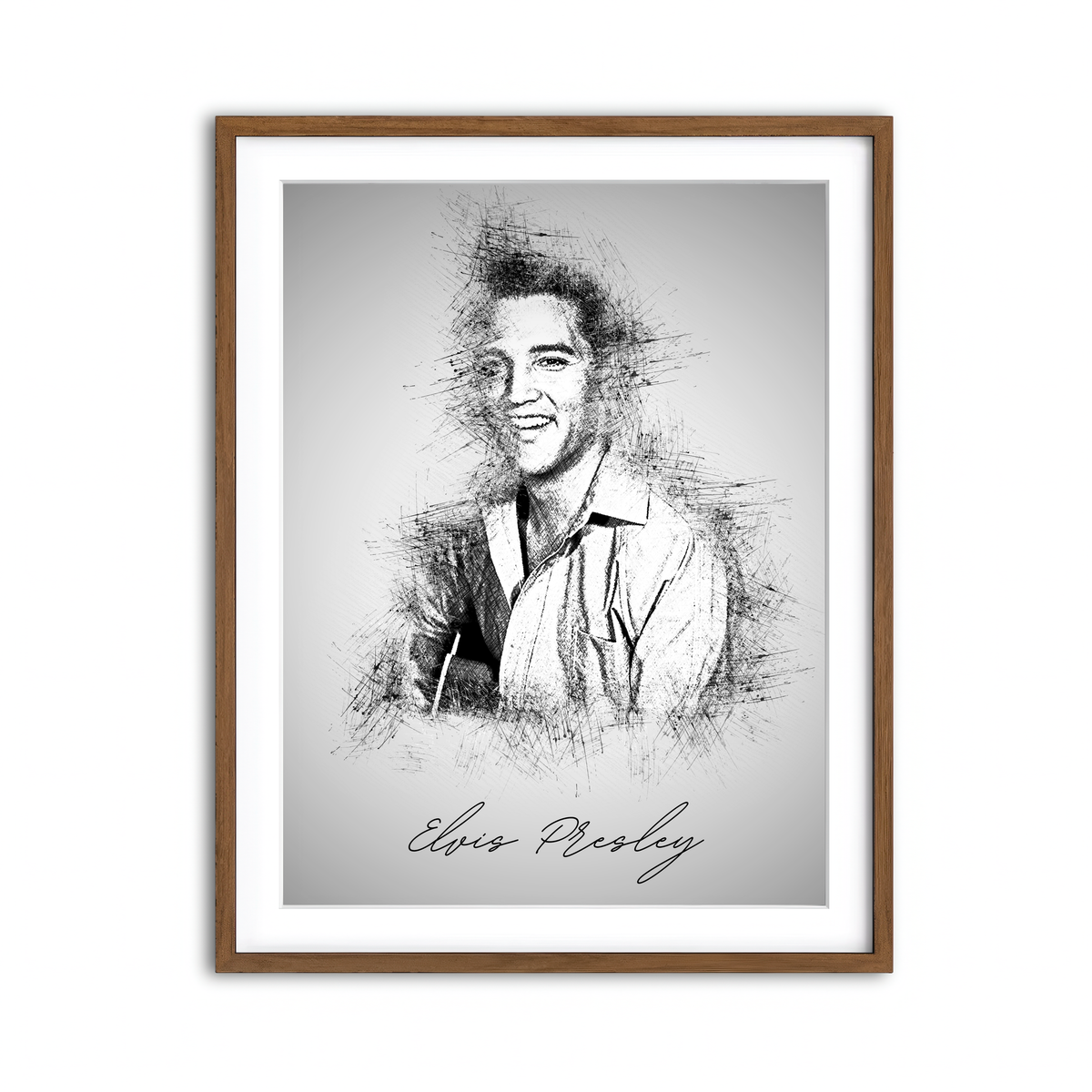 Framed Print 3x4 Walnut