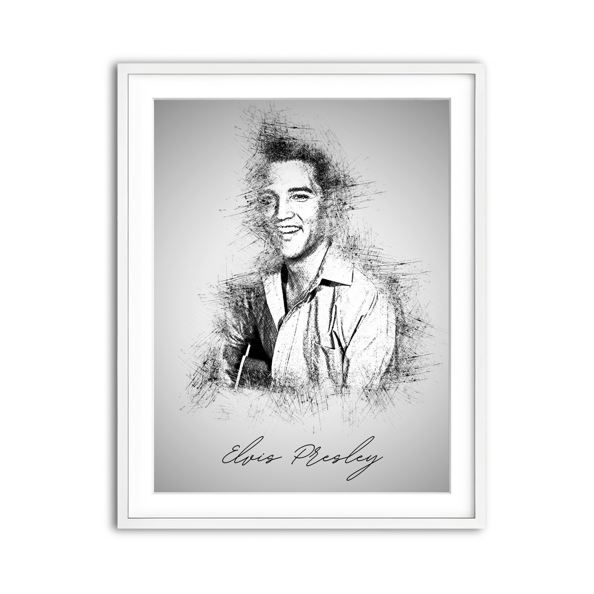 Framed Print 3x4 White