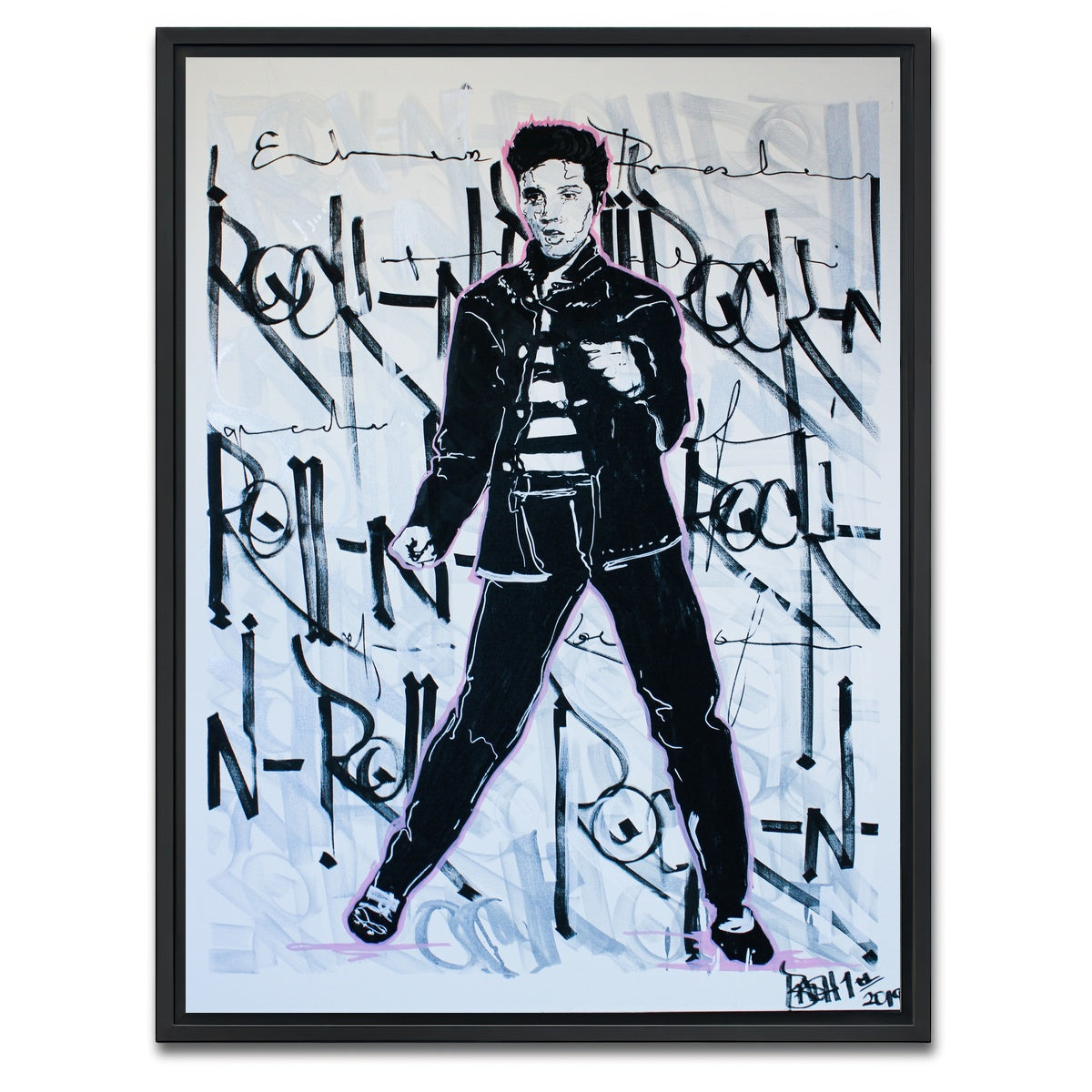 AUTO-MOCKUP WHITE | Elvis | 1 Piece | Black Framed Canvas | group=3x4