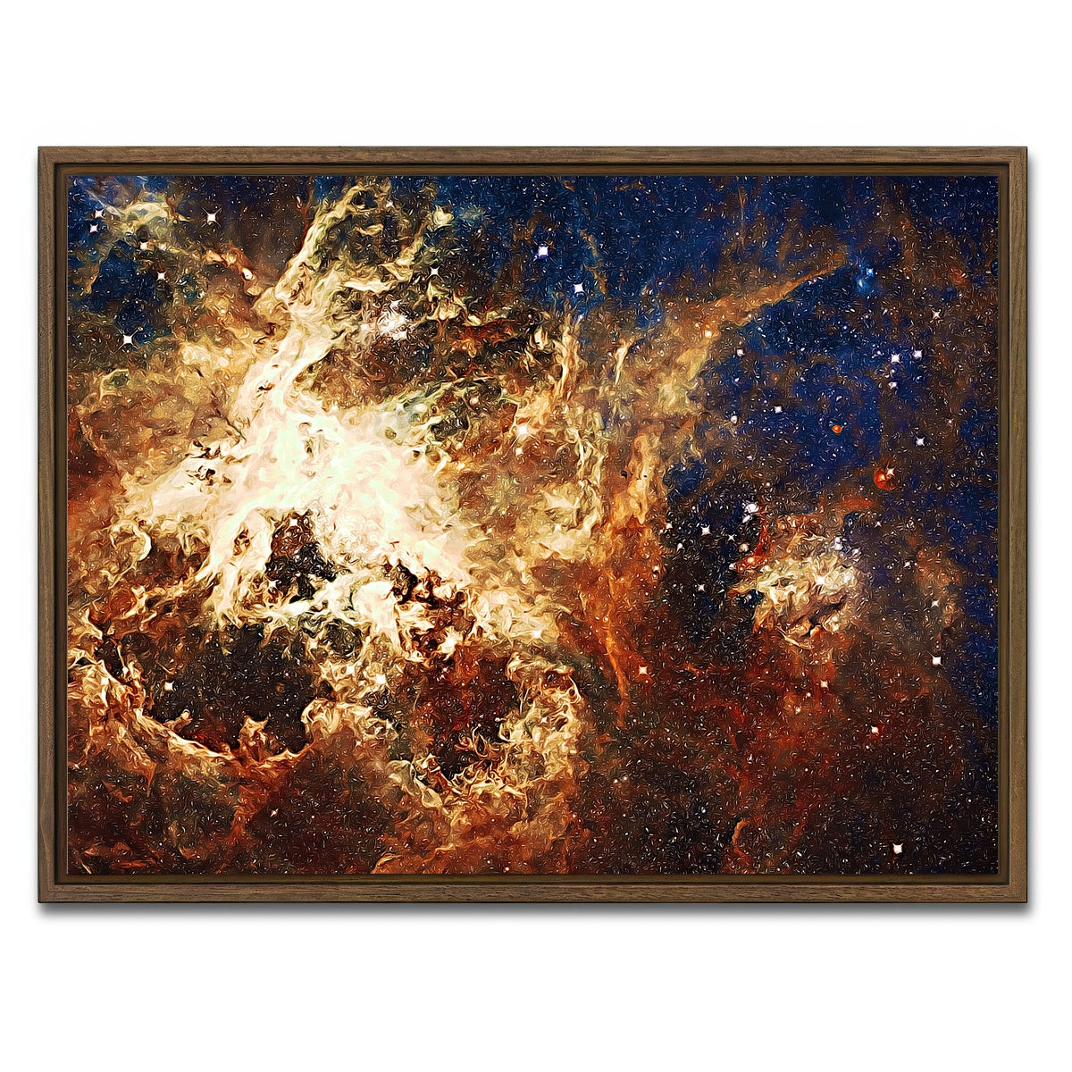 AUTO-MOCKUP WHITE | Embers of Stars | 1 Piece | Walnut Framed Canvas | group=4x3