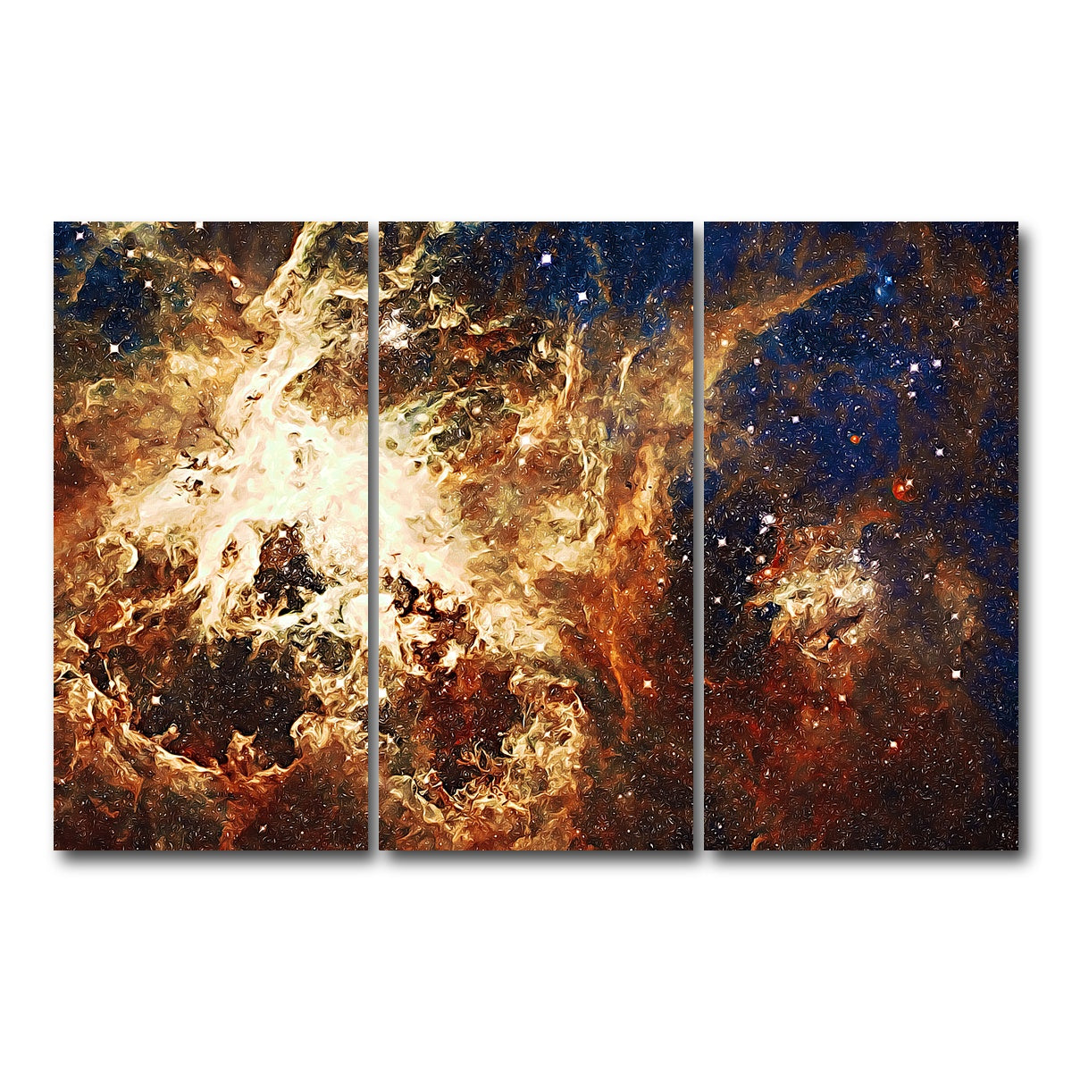 AUTO-MOCKUP WHITE | Embers of Stars | 3 Piece | Gallery Wrap Canvas | group=12x24