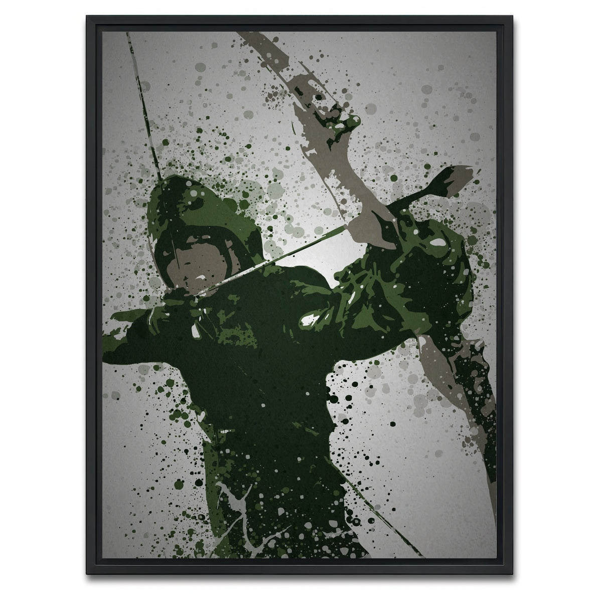 AUTO-MOCKUP WHITE | Emerald Archer | 1 Piece | Black Framed Canvas | group=3x4