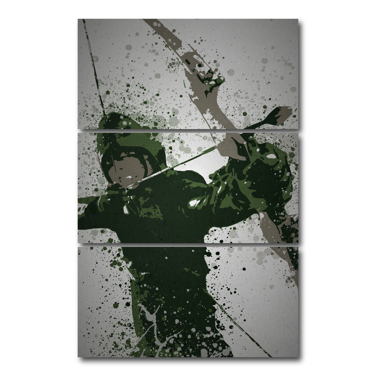 AUTO-MOCKUP WHITE | Emerald Archer | 3 Piece | Gallery Wrap Canvas | group=12x24_stacked