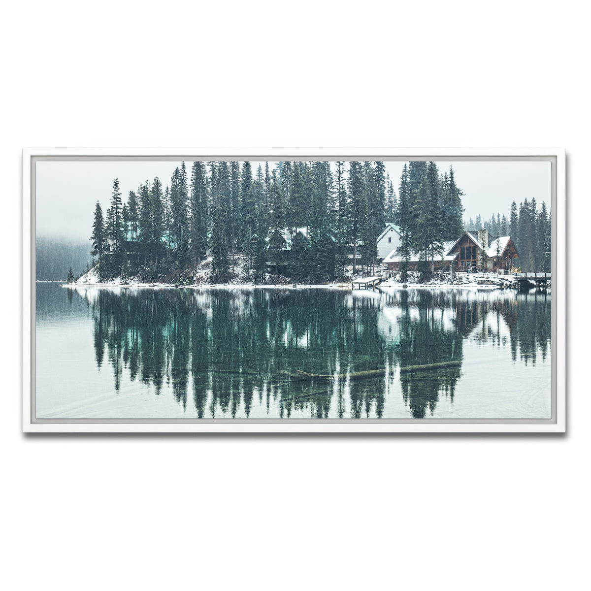 AUTO-MOCKUP WHITE | Emerald Lodge | 1 Piece | White Framed Canvas | group=2x1