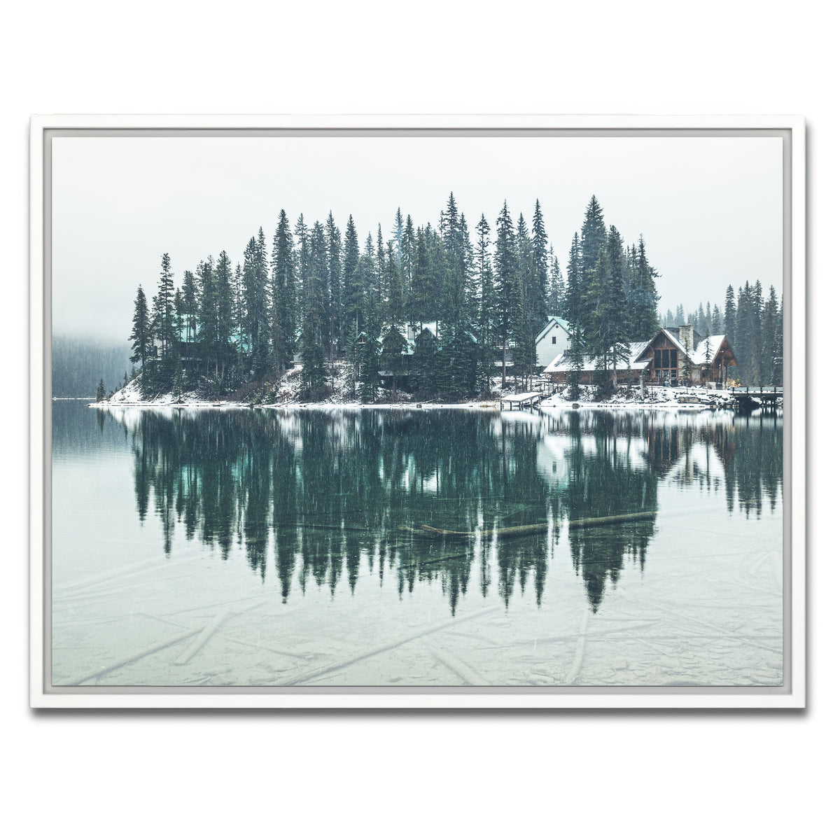 AUTO-MOCKUP WHITE | Emerald Lodge | 1 Piece | White Framed Canvas | group=4x3