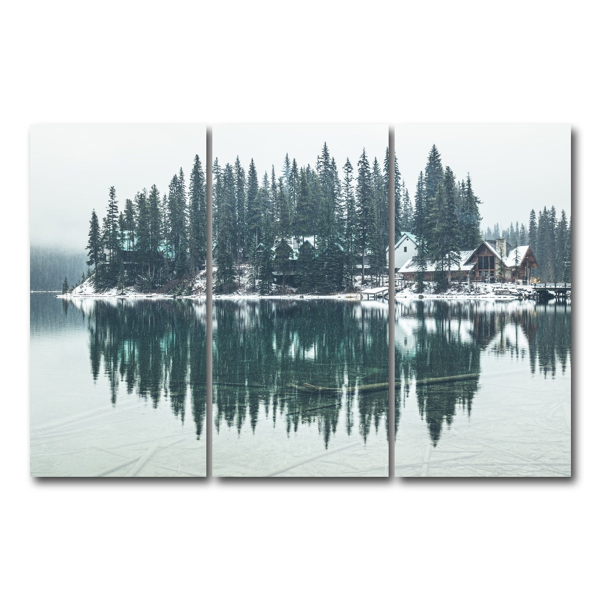 AUTO-MOCKUP WHITE | Emerald Lodge | 3 Piece | Gallery Wrap Canvas | group=12x24