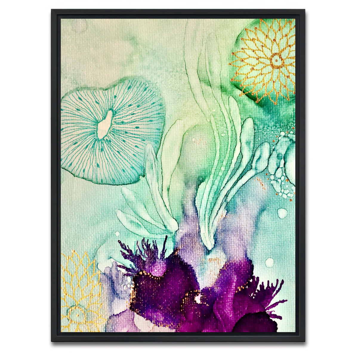 AUTO-MOCKUP WHITE | Emerald Waters | 1 Piece | Black Framed Canvas | group=3x4