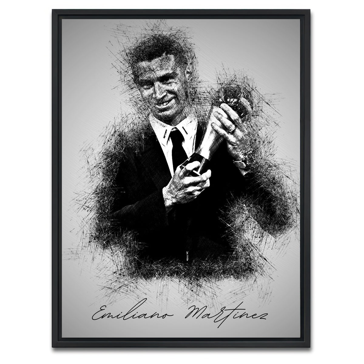 AUTO-MOCKUP WHITE | Emiliano Martinez | 1 Piece | Black Framed Canvas | group=3x4