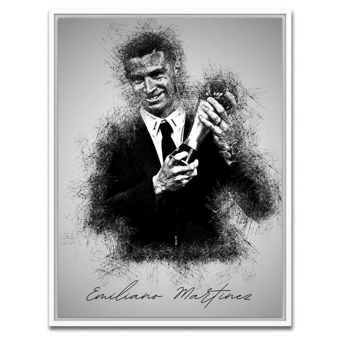 AUTO-MOCKUP WHITE | Emiliano Martinez | 1 Piece | White Framed Canvas | group=3x4