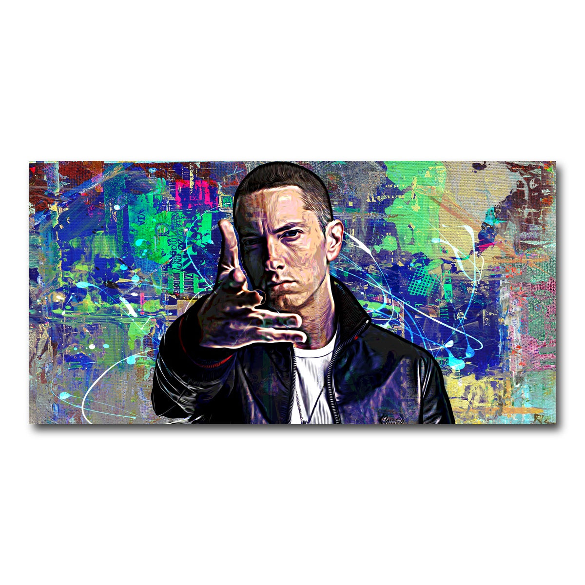 AUTO-MOCKUP WHITE | Eminem | 1 Piece | Gallery Wrap Canvas | group=2x1