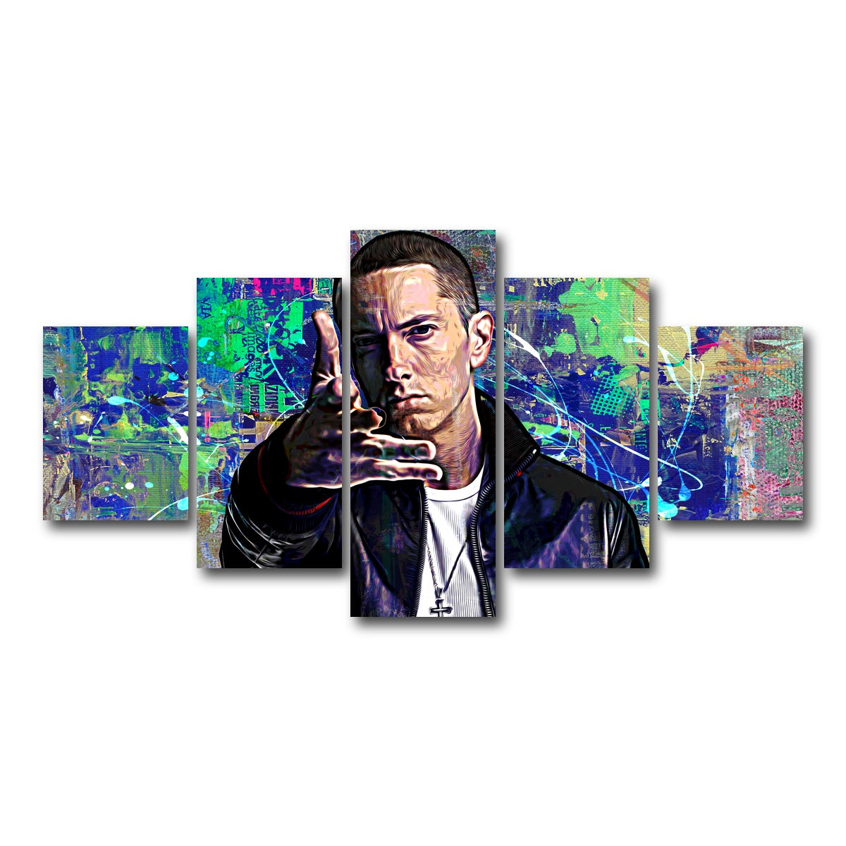 AUTO-MOCKUP WHITE | Eminem | 5 Piece | Gallery Wrap Canvas | group=5_short