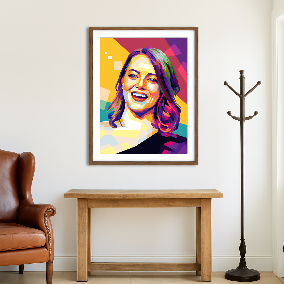 AUTO-MOCKUP ROOM | Emma Stone Wall Art